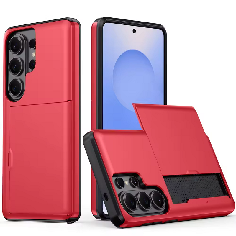 Phone Case for Samsung Galaxy S26 Ultra S25 FE S26 Plus S24 S23 S22 S21 S20 Note 20 Ultra With Card Holder Dual Layer Heavy Duty Protective Shockproof Hidden Card Slot Slim Wallet Phone Cover