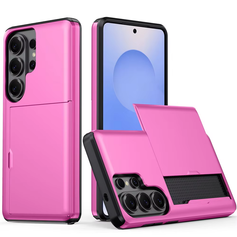 Phone Case for Samsung Galaxy S26 Ultra S25 FE S26 Plus S24 S23 S22 S21 S20 Note 20 Ultra With Card Holder Dual Layer Heavy Duty Protective Shockproof Hidden Card Slot Slim Wallet Phone Cover