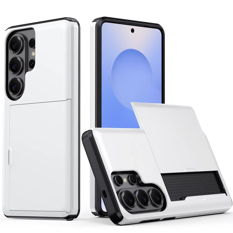 Phone Case for Samsung Galaxy S26 Ultra S25 FE S26 Plus S24 S23 S22 S21 S20 Note 20 Ultra With Card Holder Dual Layer Heavy Duty Protective Shockproof Hidden Card Slot Slim Wallet Phone Cover