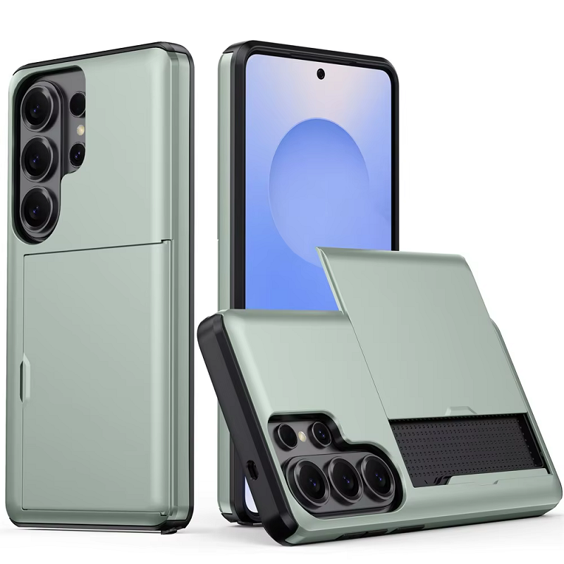 Phone Case for Samsung Galaxy S26 Ultra S25 FE S26 Plus S24 S23 S22 S21 S20 Note 20 Ultra With Card Holder Dual Layer Heavy Duty Protective Shockproof Hidden Card Slot Slim Wallet Phone Cover