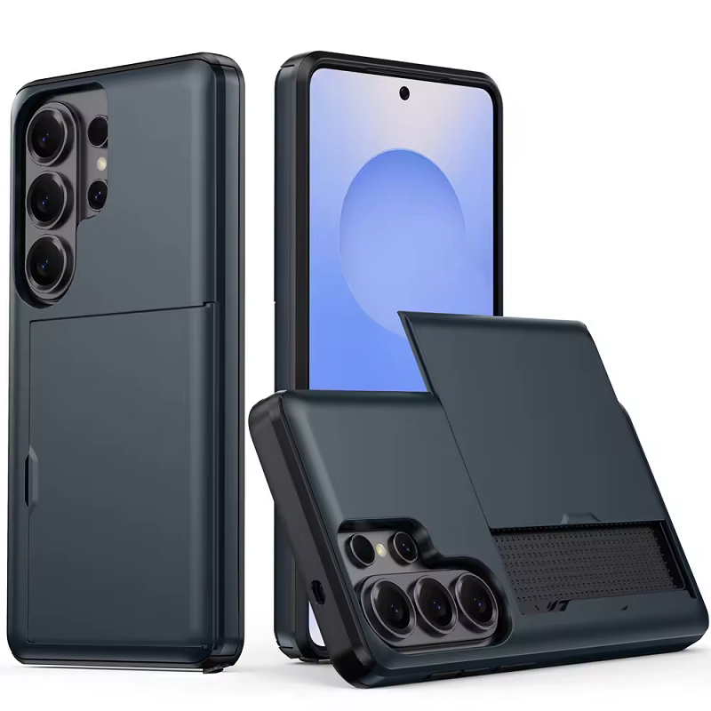 Phone Case for Samsung Galaxy S26 Ultra S25 FE S26 Plus S24 S23 S22 S21 S20 Note 20 Ultra With Card Holder Dual Layer Heavy Duty Protective Shockproof Hidden Card Slot Slim Wallet Phone Cover