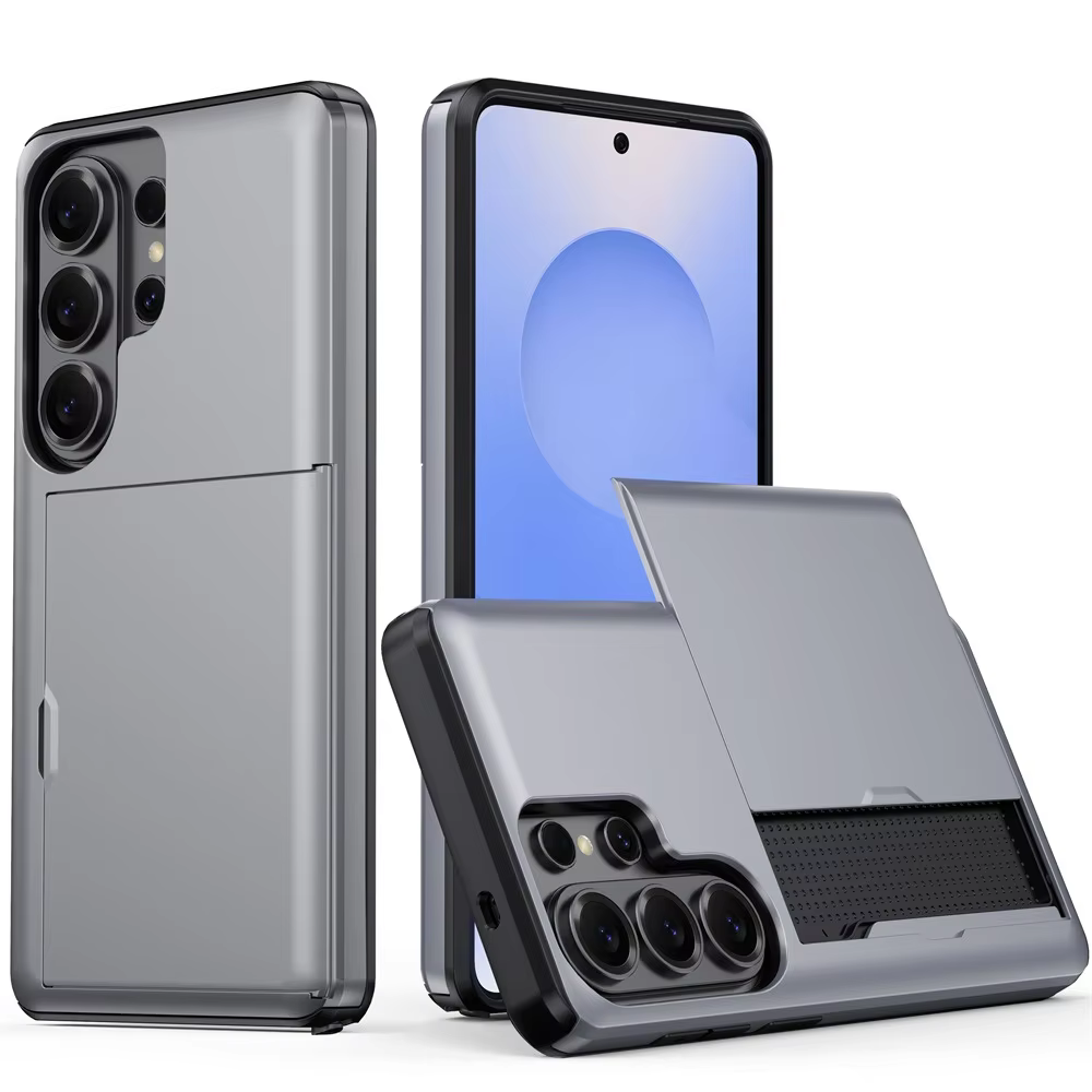 Phone Case for Samsung Galaxy S26 Ultra S25 FE S26 Plus S24 S23 S22 S21 S20 Note 20 Ultra With Card Holder Dual Layer Heavy Duty Protective Shockproof Hidden Card Slot Slim Wallet Phone Cover