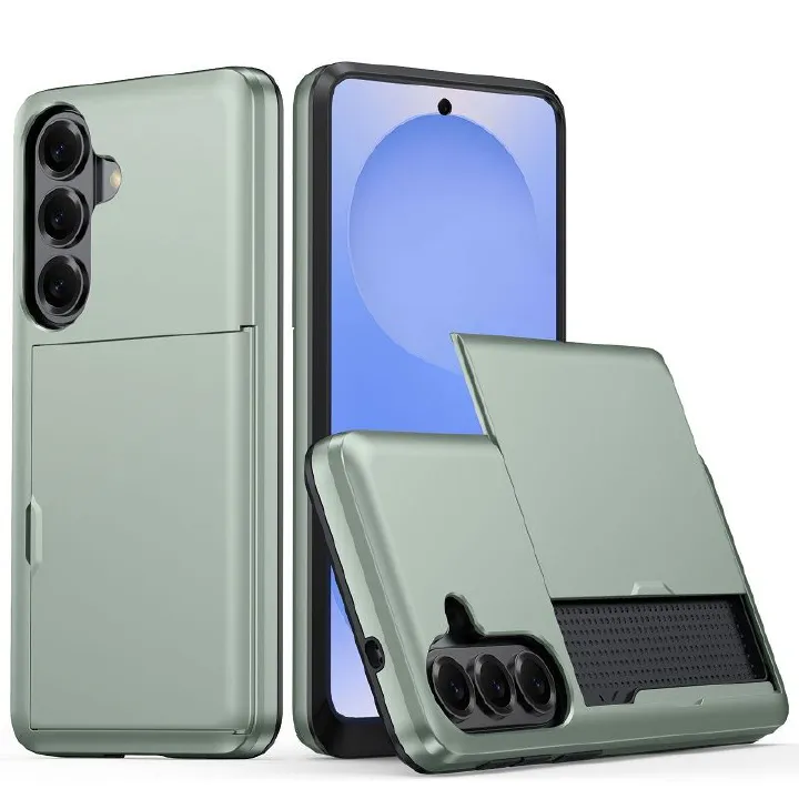 Phone Case for Samsung Galaxy A57 A37 A17 A56 A36 A16 A55 With Card Holder Dual Layer Heavy Duty Protective Shockproof Hidden Card Slot Slim Wallet Phone Cover