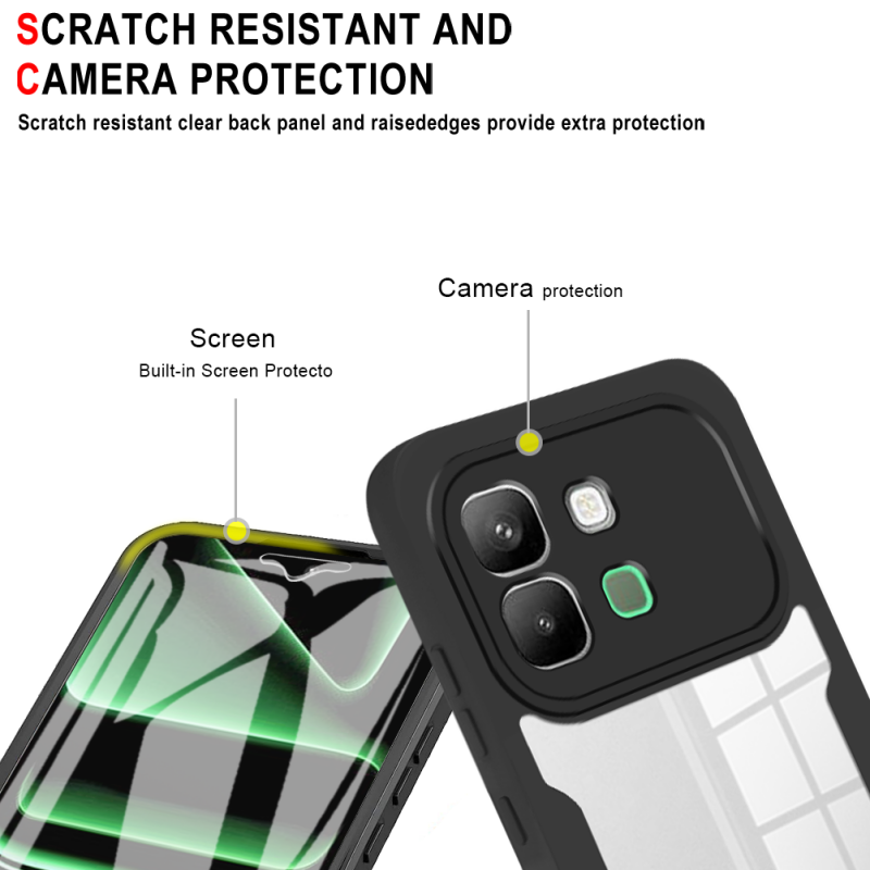 360 Full Protection Case for Infinix Note Edge 5G Cover Built-in Screen Protector