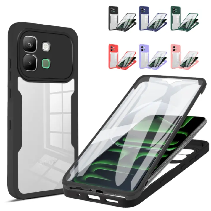 360 Full Protection Case for Infinix Note Edge 5G Cover Built-in Screen Protector