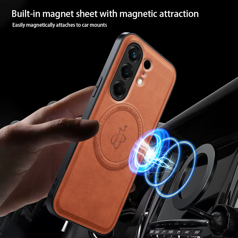 Magnetic PU Leather Lens protection & Back Case for Tecno Camon 50 Pro / Camon 50 4G Wireless Charging Cover