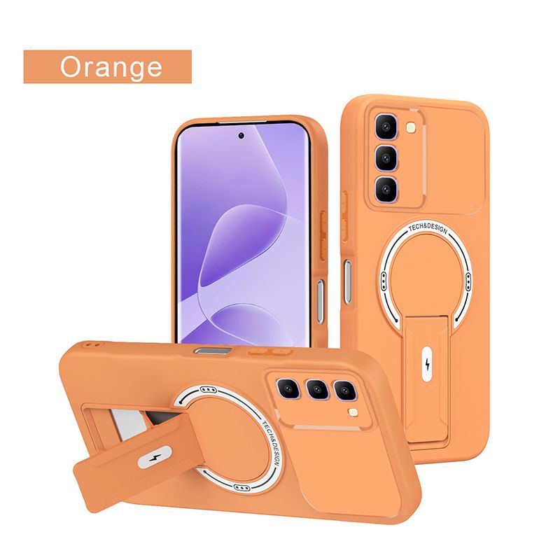 Phone Case for Infinix Hot 70 60 Pro Plus 60i 50i 50 Pro Plus 40i 40 Pro Luxury Anti-Drop Stand Case TPU Phone Grip Wireless Charging Skin-Friendly Mobile Phone Cover