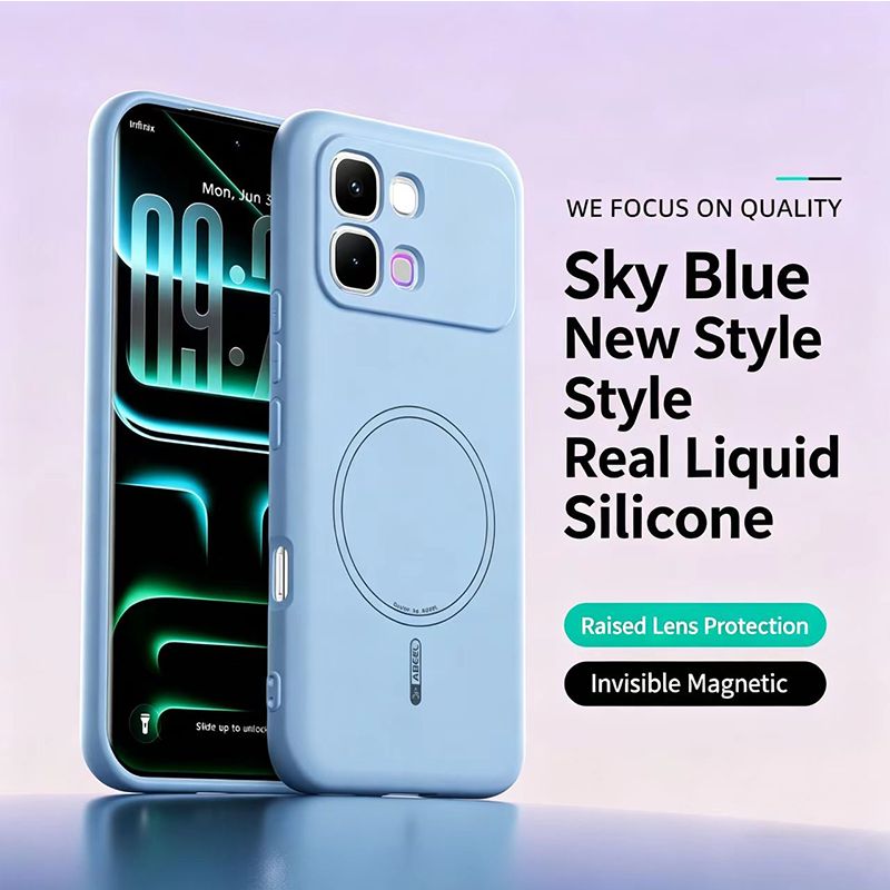 Magnetic Soft Silicone Back Case for Infinix Note Edge 5G Wireless Charging Cover