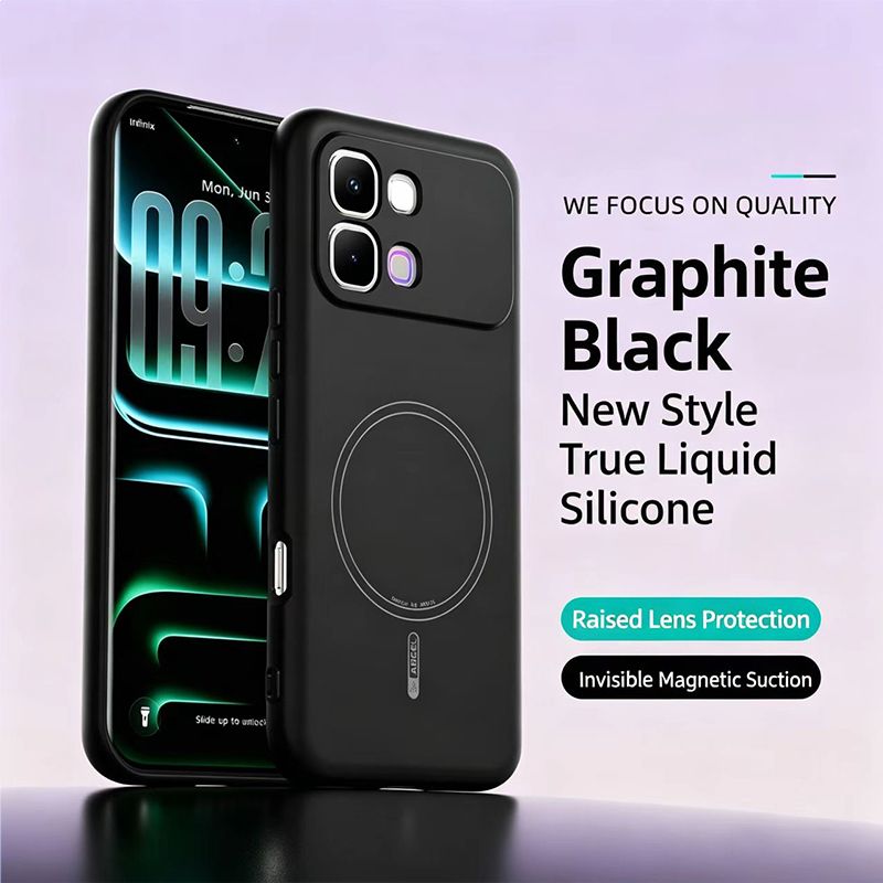 Magnetic Soft Silicone Back Case for Infinix Note Edge 5G Wireless Charging Cover