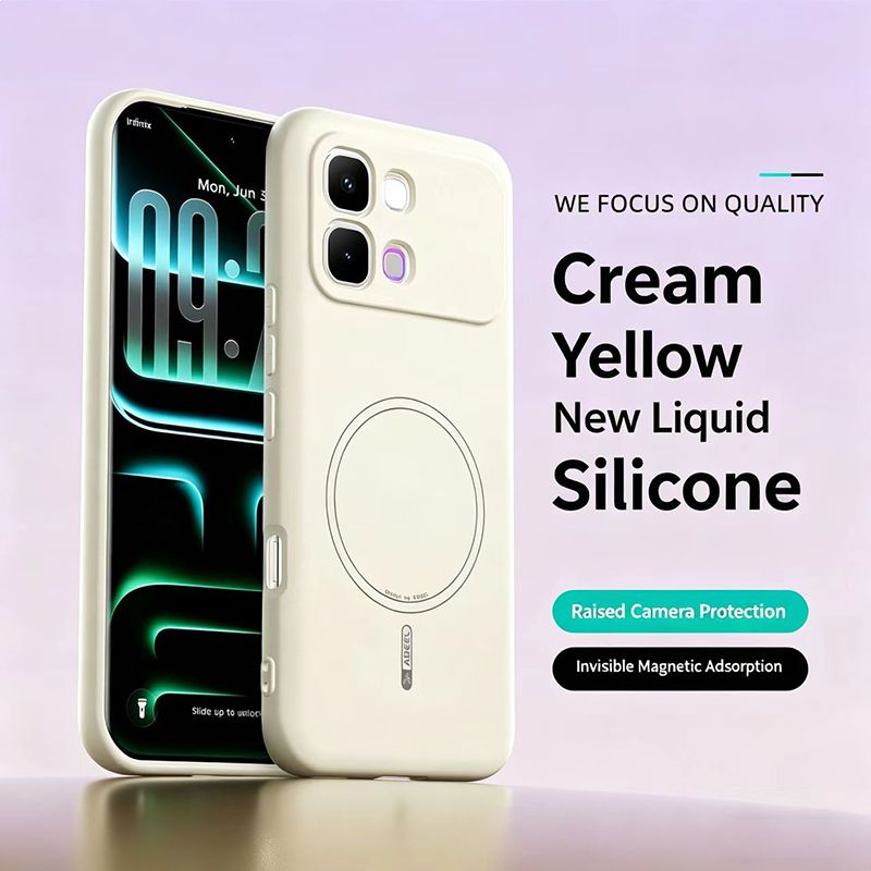 Magnetic Soft Silicone Back Case for Infinix Note Edge 5G Wireless Charging Cover