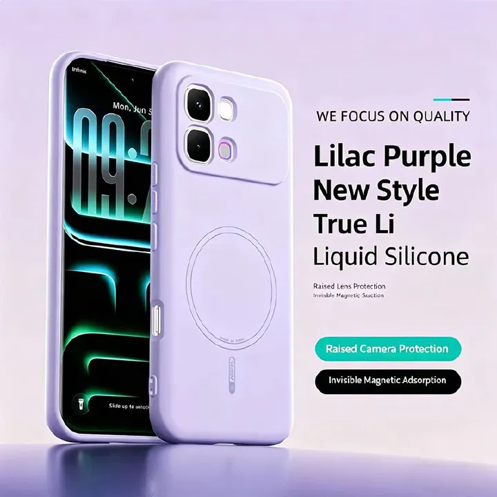 Magnetic Soft Silicone Back Case for Infinix Note Edge 5G Wireless Charging Cover