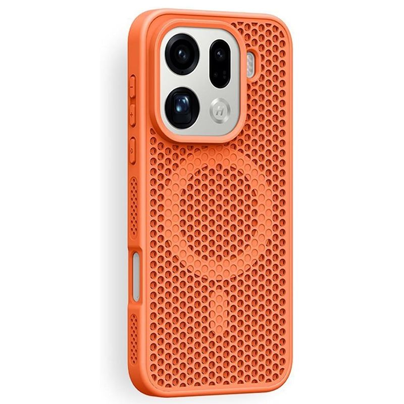 Magnetic Honeycomb Phone Case for OPPO Find X9 Pro X9, Cooling Breathable Shockproof TPU+PC Protective Cover