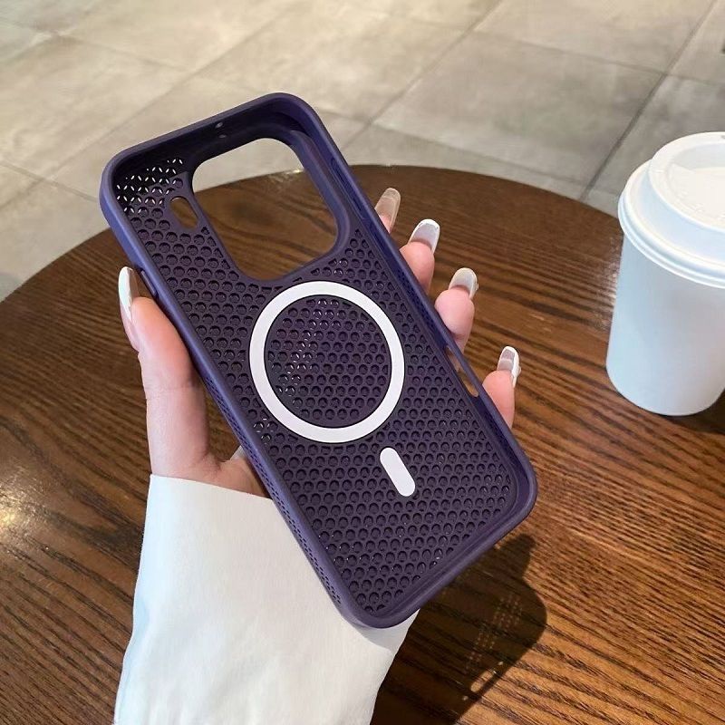 Magnetic Honeycomb Phone Case for OPPO Find X9 Pro X9, Cooling Breathable Shockproof TPU+PC Protective Cover