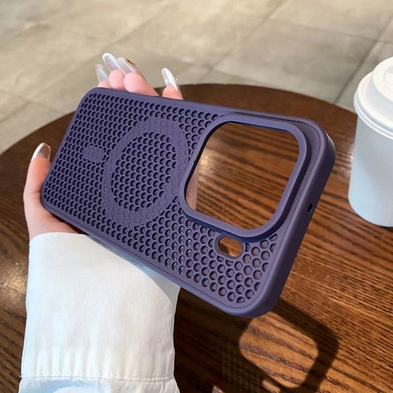 Magnetic Honeycomb Phone Case for OPPO Find X9 Pro X9, Cooling Breathable Shockproof TPU+PC Protective Cover
