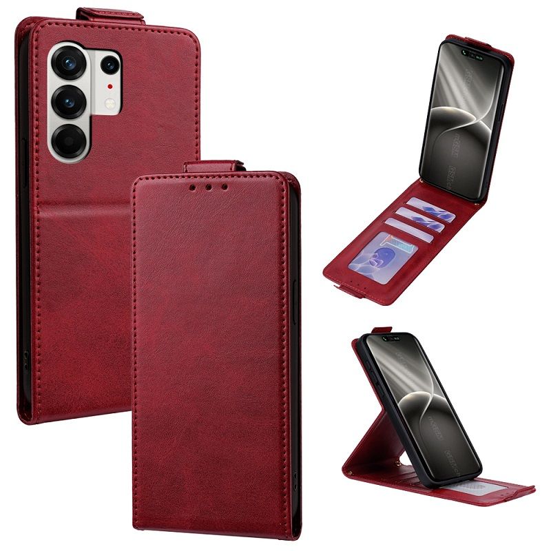 Upper and Lower Clamshell Leather Phone Case for Tecno Camon 50 Pro 4G PU Leather Durable Protective Case