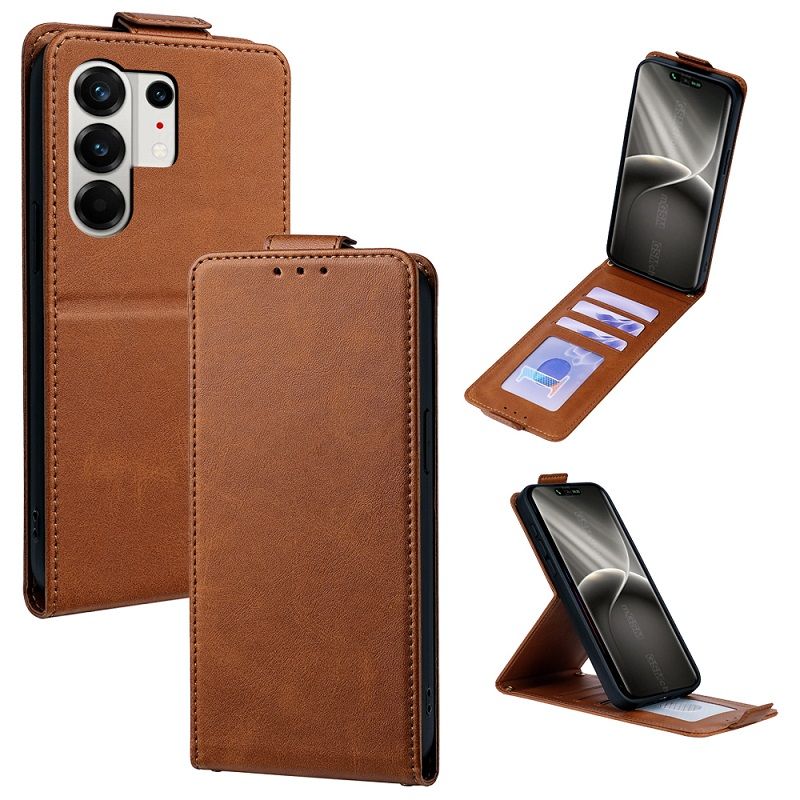 Upper and Lower Clamshell Leather Phone Case for Tecno Camon 50 Pro 4G PU Leather Durable Protective Case