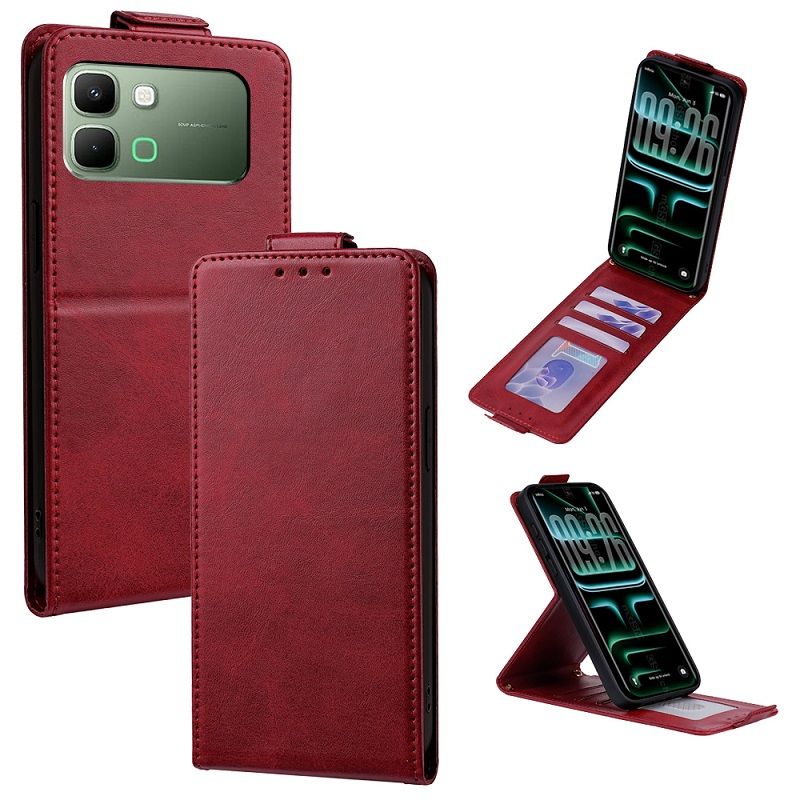 Upper and Lower Clamshell Leather Phone Case for Infinix Note Edge 5G PU Leather Durable Protective Case