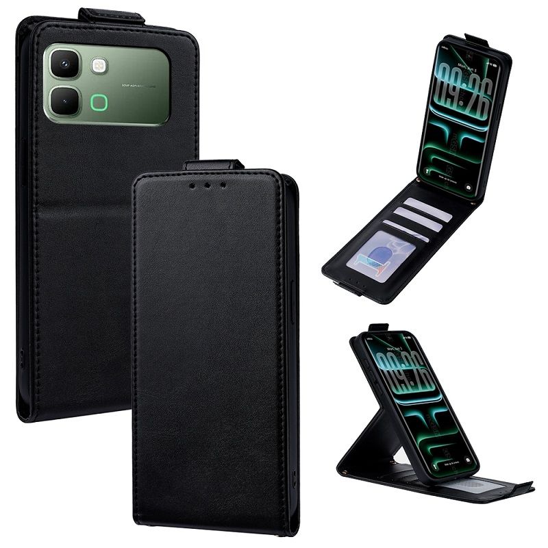 Upper and Lower Clamshell Leather Phone Case for Infinix Note Edge 5G PU Leather Durable Protective Case