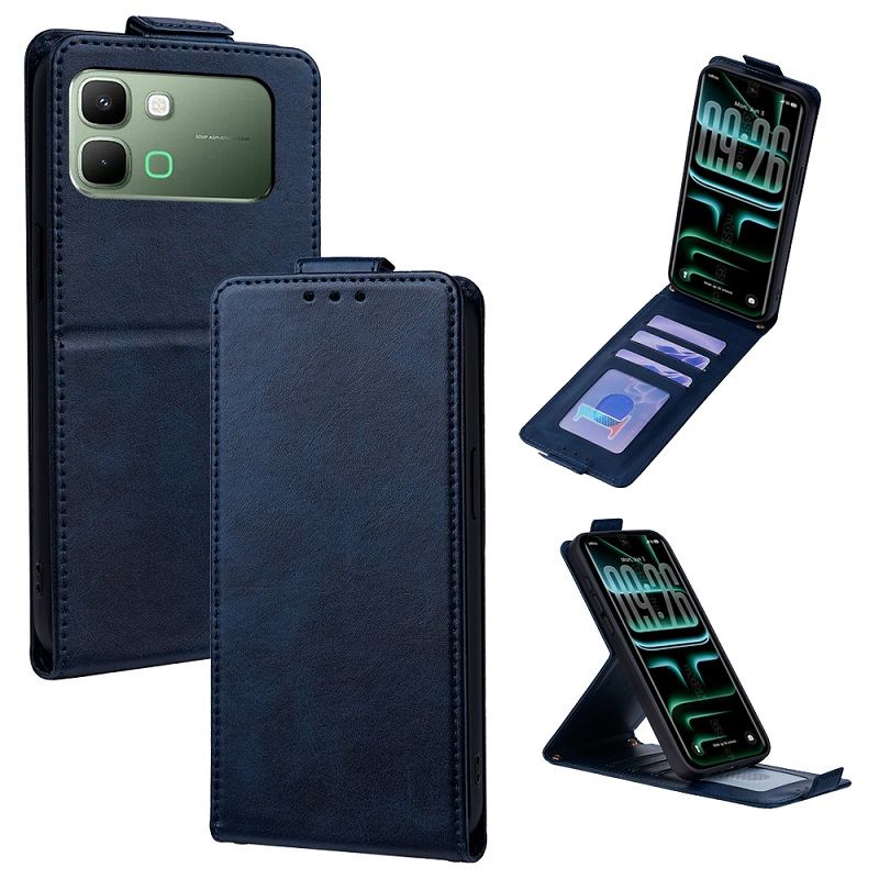 Upper and Lower Clamshell Leather Phone Case for Infinix Note Edge 5G PU Leather Durable Protective Case