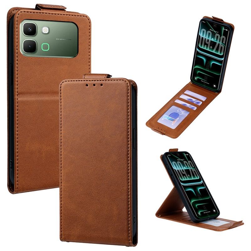 Upper and Lower Clamshell Leather Phone Case for Infinix Note Edge 5G PU Leather Durable Protective Case