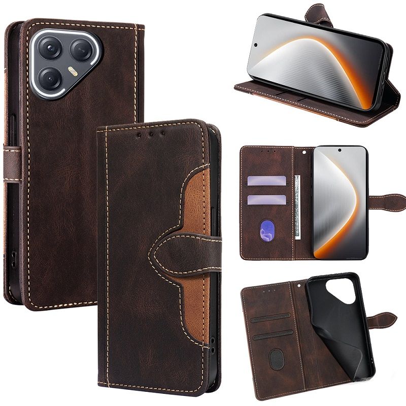 Leather Phone Case Flip Cover for Tecno Pova 7 Ultra 5G/LJ9 [RFID Blocking] Magnetic PU Leather Stand Holder Shockproof Protection Case