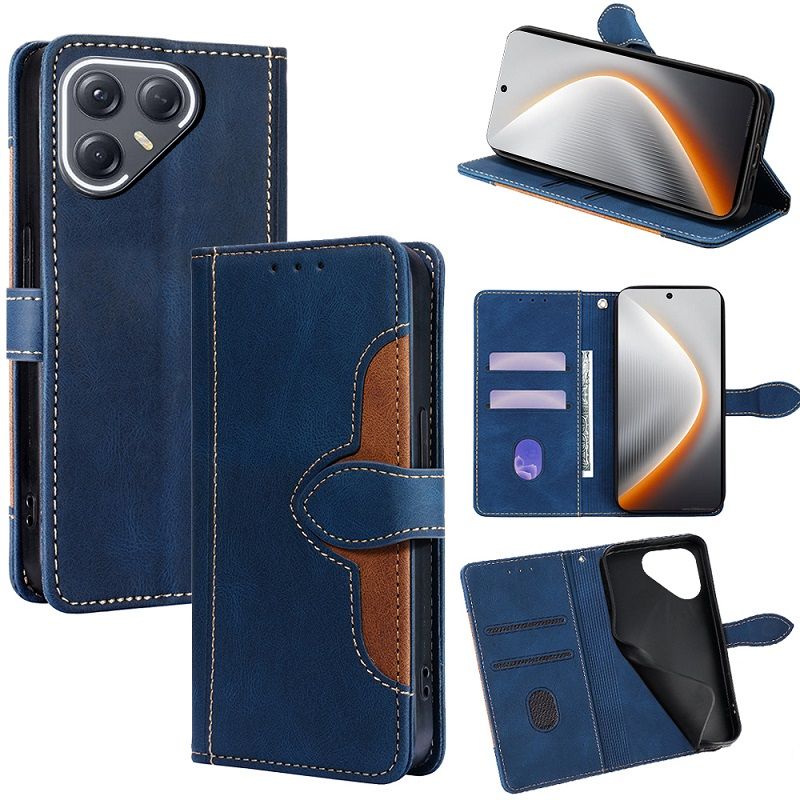 Leather Phone Case Flip Cover for Tecno Pova 7 Ultra 5G/LJ9 [RFID Blocking] Magnetic PU Leather Stand Holder Shockproof Protection Case