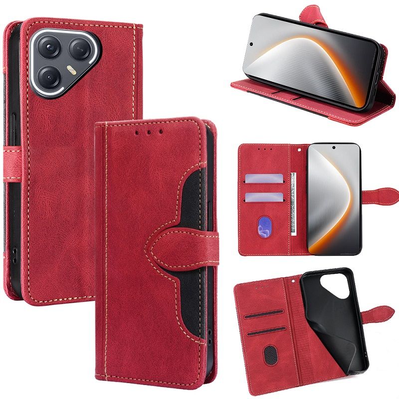 Leather Phone Case Flip Cover for Tecno Pova 7 Ultra 5G/LJ9 [RFID Blocking] Magnetic PU Leather Stand Holder Shockproof Protection Case