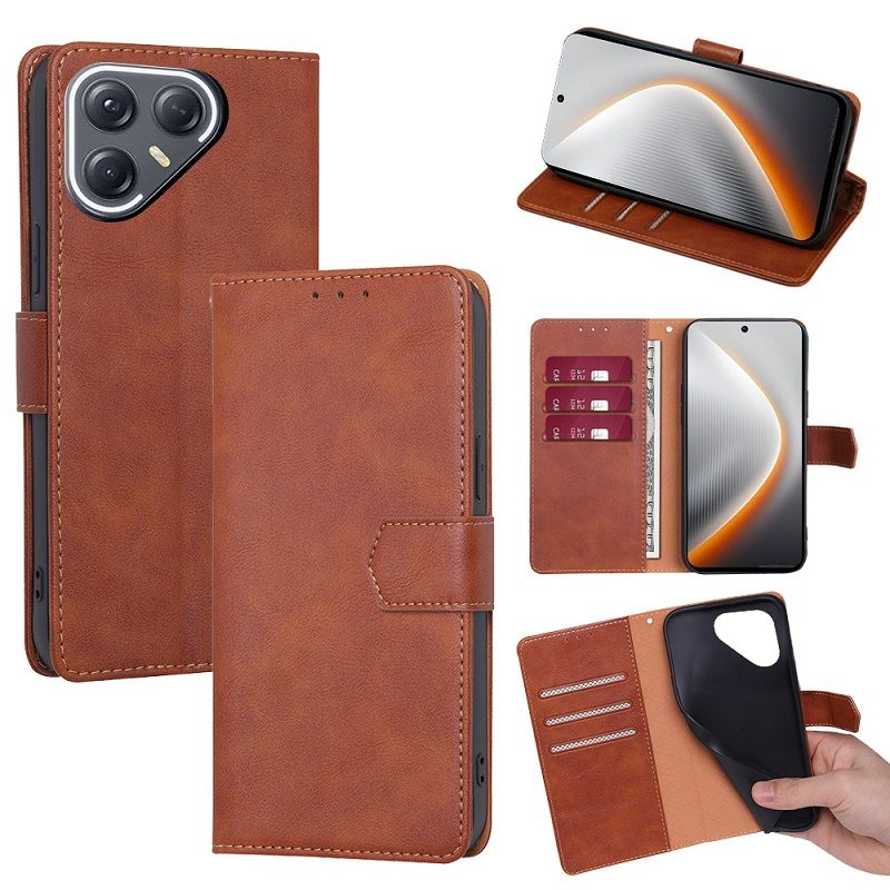 Leather Phone Case Flip Cover for Tecno Pova 7 Ultra 5G/LJ9 [RFID Blocking] Magnetic PU Leather Stand Holder Shockproof Protection Case