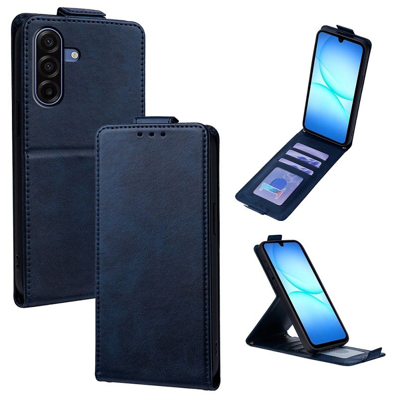 Upper and Lower Clamshell Leather Phone Case for Samsung Galaxy A57 A37 A17 A07 A56 A36 A26 A16 A55 A35 A25 A15 A05S PU Leather Durable Protective Case