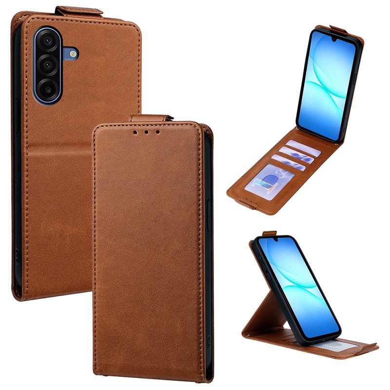 Upper and Lower Clamshell Leather Phone Case for Samsung Galaxy A57 A37 A17 A07 A56 A36 A26 A16 A55 A35 A25 A15 A05S PU Leather Durable Protective Case