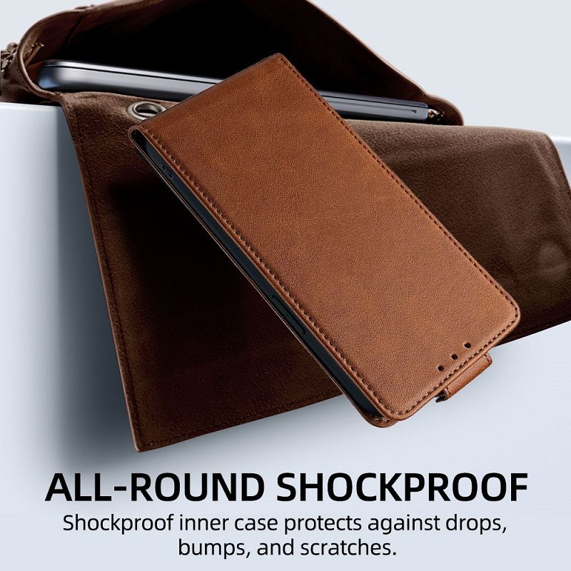 Upper and Lower Clamshell Leather Phone Case for Samsung Galaxy A57 A37 A17 A07 A56 A36 A26 A16 A55 A35 A25 A15 A05S PU Leather Durable Protective Case