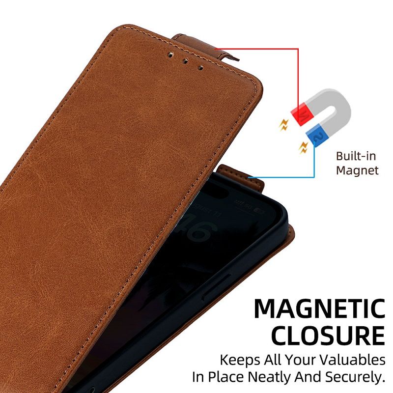 Upper and Lower Clamshell Leather Phone Case for Samsung Galaxy A57 A37 A17 A07 A56 A36 A26 A16 A55 A35 A25 A15 A05S PU Leather Durable Protective Case