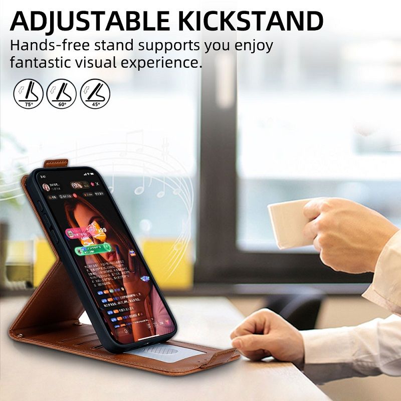 Upper and Lower Clamshell Leather Phone Case for Samsung Galaxy A57 A37 A17 A07 A56 A36 A26 A16 A55 A35 A25 A15 A05S PU Leather Durable Protective Case