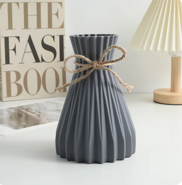 NORDIC FOLDING LINES MODERN HOME DECOR UNBREAKABLE PLASTIC FLOWER VASE/ CENTER PIECE/OFFICE DECOR/COFFEE TABLE DECOR/CONSOLE TABLE DECOR