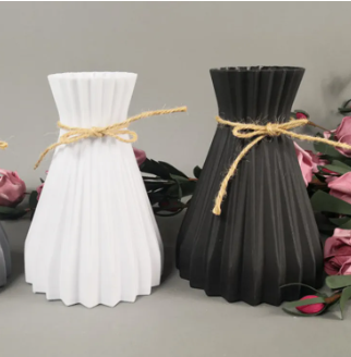 NORDIC FOLDING LINES MODERN HOME DECOR UNBREAKABLE PLASTIC FLOWER VASE/ CENTER PIECE/OFFICE DECOR/COFFEE TABLE DECOR/CONSOLE TABLE DECOR