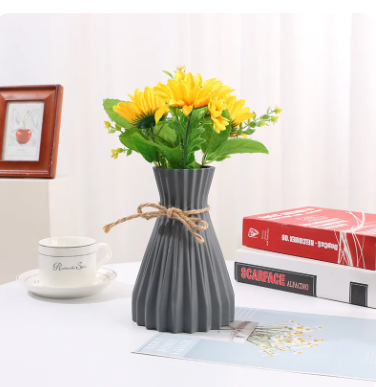 NORDIC FOLDING LINES MODERN HOME DECOR UNBREAKABLE PLASTIC FLOWER VASE/ CENTER PIECE/OFFICE DECOR/COFFEE TABLE DECOR/CONSOLE TABLE DECOR