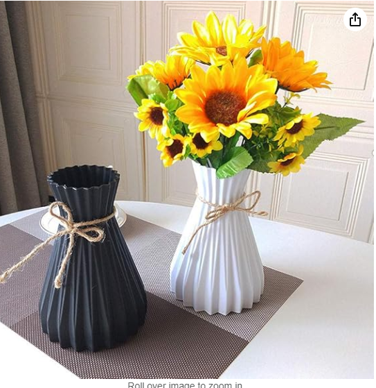 NORDIC FOLDING LINES MODERN HOME DECOR UNBREAKABLE PLASTIC FLOWER VASE/ CENTER PIECE/OFFICE DECOR/COFFEE TABLE DECOR/CONSOLE TABLE DECOR