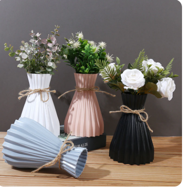 NORDIC FOLDING LINES MODERN HOME DECOR UNBREAKABLE PLASTIC FLOWER VASE/ CENTER PIECE/OFFICE DECOR/COFFEE TABLE DECOR/CONSOLE TABLE DECOR