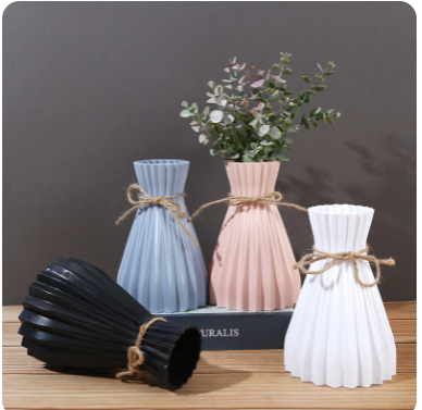 NORDIC FOLDING LINES MODERN HOME DECOR UNBREAKABLE PLASTIC FLOWER VASE/ CENTER PIECE/OFFICE DECOR/COFFEE TABLE DECOR/CONSOLE TABLE DECOR