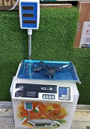 Original ACS Digital Rechargeable Weighing Scale (With Arm / Pole) — Up to 30kg. Ideal for shops, road kiosks, groceries, butcheries, fruits & vegetables stalls.