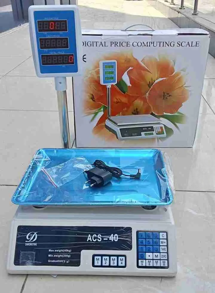 Original ACS Digital Rechargeable Weighing Scale (With Arm / Pole) — Up to 30kg. Ideal for shops, road kiosks, groceries, butcheries, fruits & vegetables stalls.