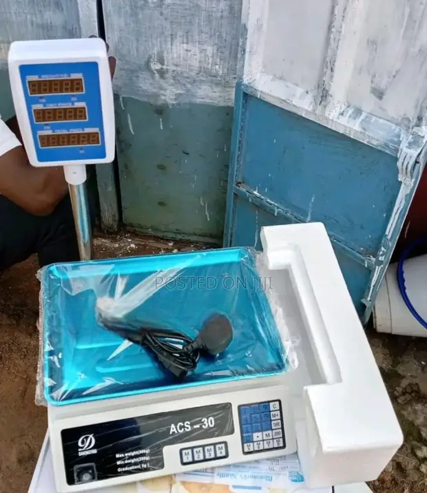 Original ACS Digital Rechargeable Weighing Scale (With Arm / Pole) — Up to 30kg. Ideal for shops, road kiosks, groceries, butcheries, fruits & vegetables stalls.