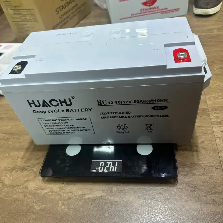 Yachu 12V 80Ah Deep Cycle Battery – Reliable Power Backup for Solar, Inverter & UPS Systems (Maintenance-Free, Gel / Lead-Acid)