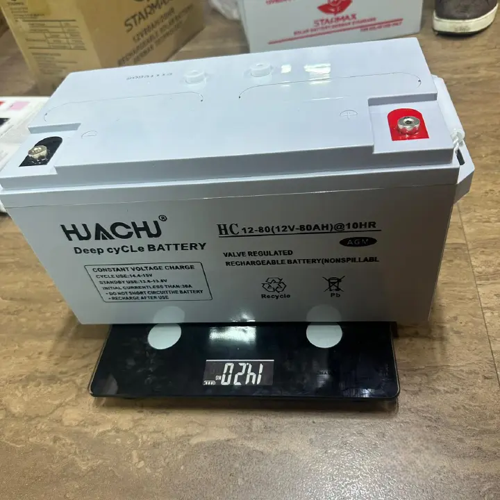 Yachu 12V 80Ah Deep Cycle Battery – Reliable Power Backup for Solar, Inverter & UPS Systems (Maintenance-Free, Gel / Lead-Acid)