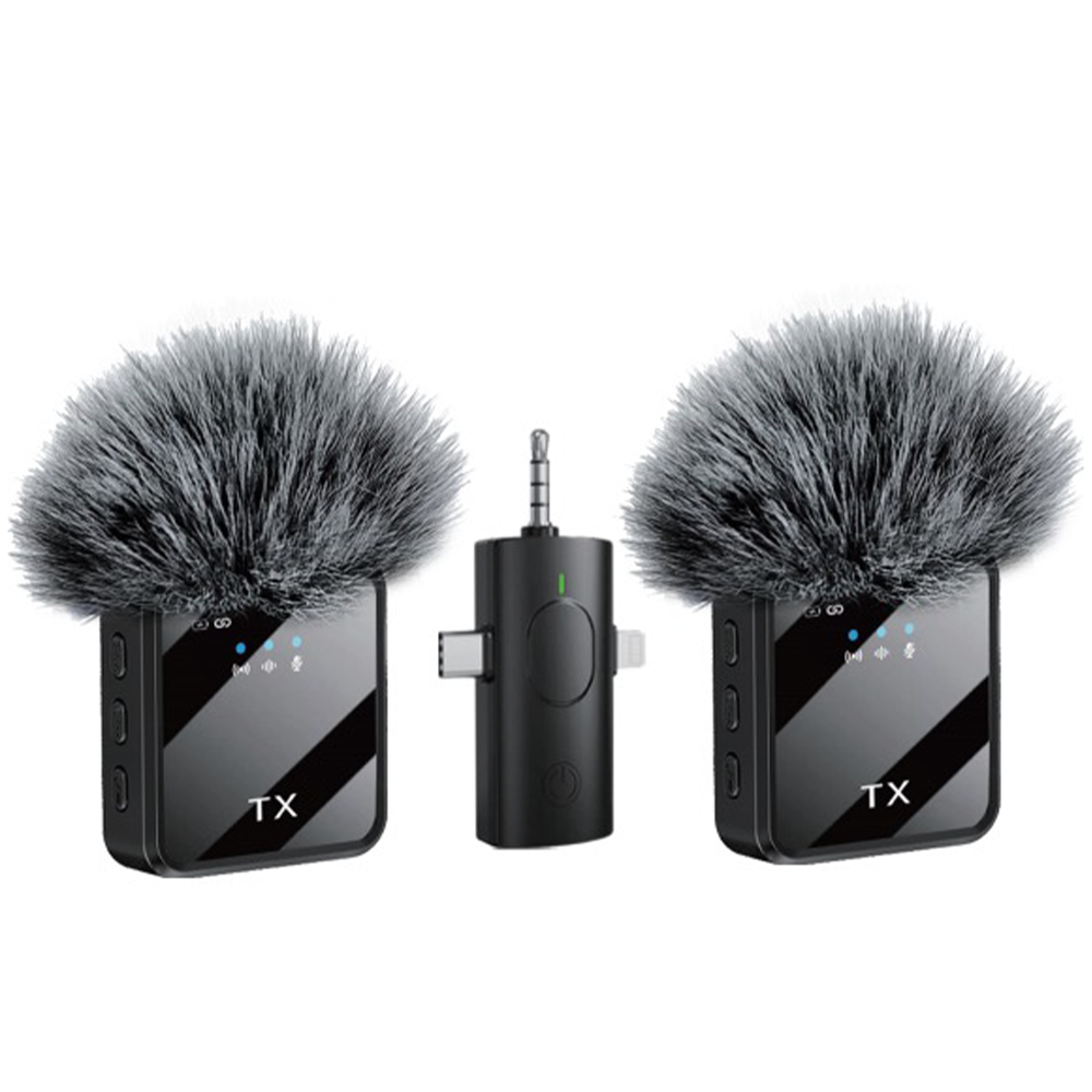 Wireless Lavalier Microphone Universal Three In One Plug And Play And LED Display Screen