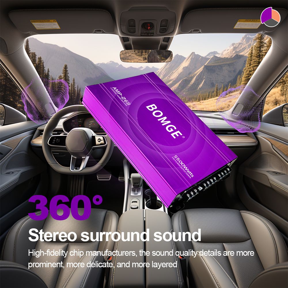 4 Channel Audio Sound Amplificador] BOMGE Professional 4 Channel Audio Sound Amplificador Dub 4 Channel Car Amplifier