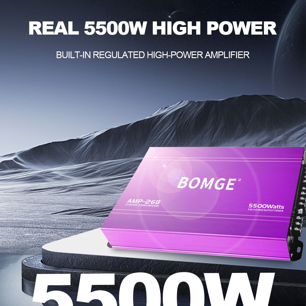 4 Channel Audio Sound Amplificador] BOMGE Professional 4 Channel Audio Sound Amplificador Dub 4 Channel Car Amplifier