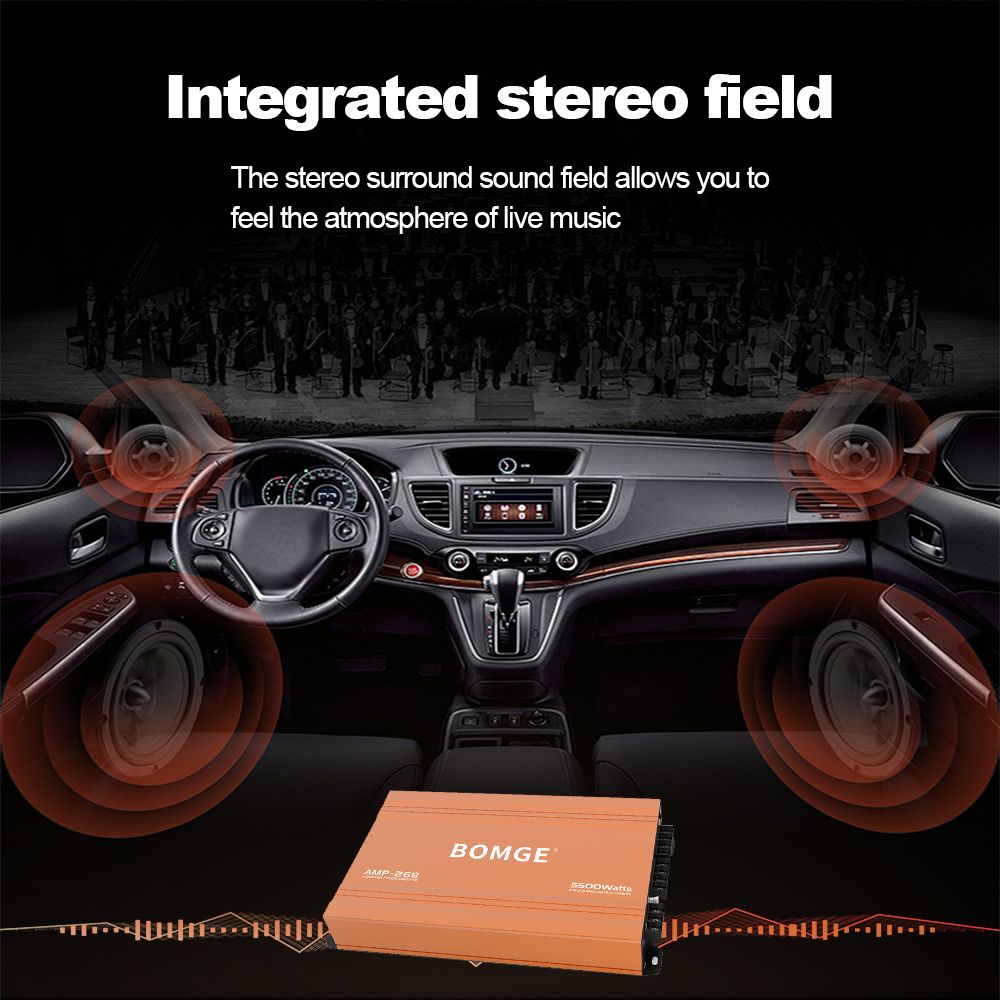 4 Channel Audio Sound Amplificador] BOMGE Professional 4 Channel Audio Sound Amplificador Dub 4 Channel Car Amplifier