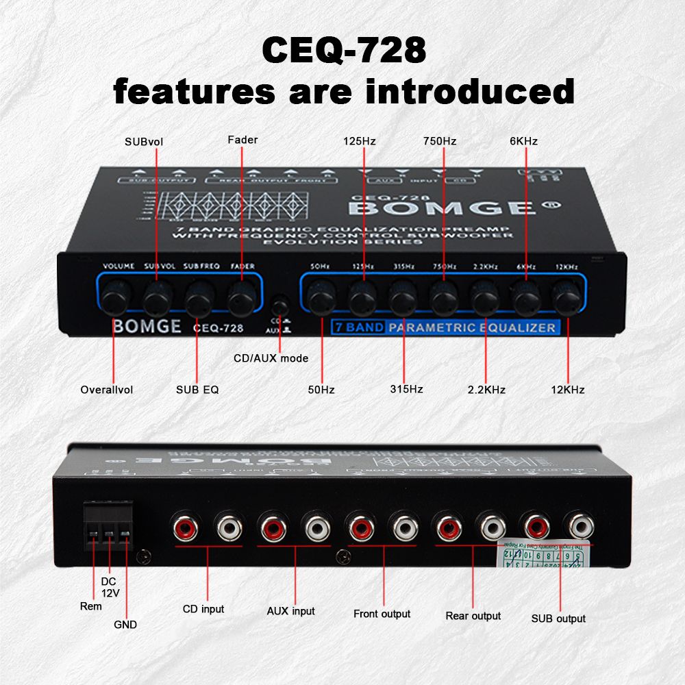 Car Mounted Easy To Operate 7-channel Audio Amplifier