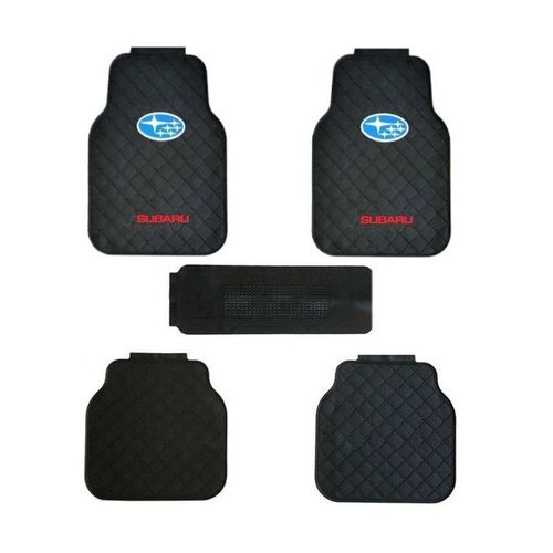 Subaru Heavy Duty Rubber Floor Mats -5 PcsA set of  heavy rubber Subaru mats. The material used is of heavy duty rubber. Subaru logo is embedded in the mats and identifies them with all Subaru vehicle